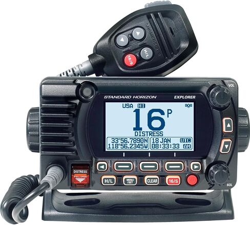 Standard Horizon GX1800GB أسود 25 وات VHF/GPS/Second Station Explorer Series in Saudi Arabia