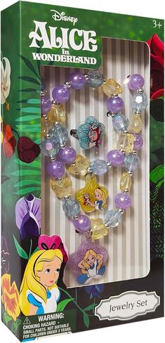 LUV HER Stitch Girls Jewelry Set - Dress up 9 Piece Toy Jewelry Box Set with Bead Necklace, Bracelet and Ring - Play Accessories - Ages 3+ in Kuwait