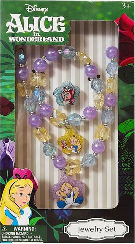 LUV HER Stitch Girls Jewelry Set - Dress up 9 Piece Toy Jewelry Box Set with Bead Necklace, Bracelet and Ring - Play Accessories - Ages 3+ in Kuwait