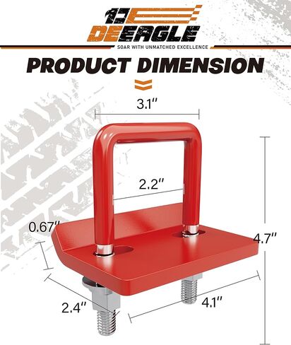 Deeagle Hitch Tidenener مضاد للحشرجة مثبت/وسادة كاتم الصوت من أجل 1.25 "إلى 2" ، ومقاومة المقطورة ، وعقدة ضوضاء مخفضة على عاتق جبل شحن الحاملة القارب رف القارب ، RV مقطورة مقطورة in Saudi Arabia