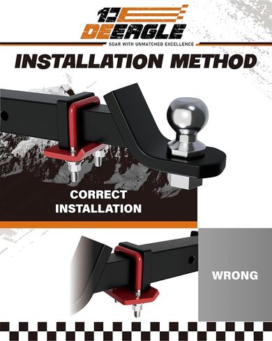 Deeagle Hitch Tidenener مضاد للحشرجة مثبت/وسادة كاتم الصوت من أجل 1.25 "إلى 2" ، ومقاومة المقطورة ، وعقدة ضوضاء مخفضة على عاتق جبل شحن الحاملة القارب رف القارب ، RV مقطورة مقطورة in Saudi Arabia