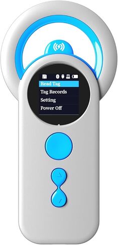 NetumScan Upgraded Pet Microchip Reader, 1024 Data Storage Portable Pet Chip Scanner Rechargeable Animal ID Tag Scanner with Stable OLED Display for ISO 11784/11785,FDX-B and ID64 RFID EMID-206C in Kuwait