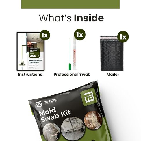 مجموعة اختبار العفن-يمكن أن تتضمن رسوم المختبر ، 1 مسحة الكشف عن أكثر من 20 نوعًا من أنواع القوالب وحبوب اللقاح ، دليل سهل الاستخدام ، اختبار مهني من الدرجة المهنية in Kuwait