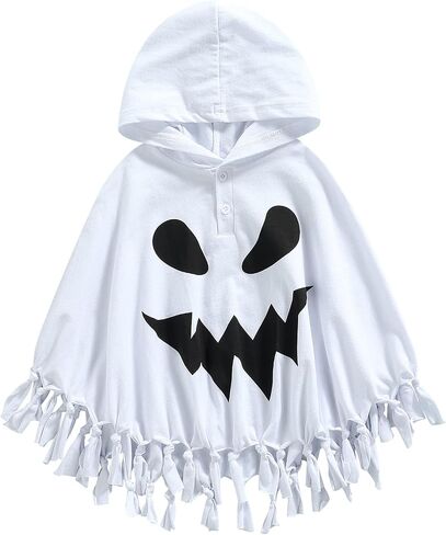 Beqeuewll Toddler Kids Bird Boy Boy Halloween Ghost Whooded Poncho Cloak Cape Hat Cosplay Complay in Saudi Arabia
