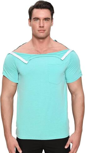Post Shoulder Surgery Shirts Tear Away Short Sleeve Full Open Side Snap Recovery Adaptive Chemo Clothes in Saudi Arabia