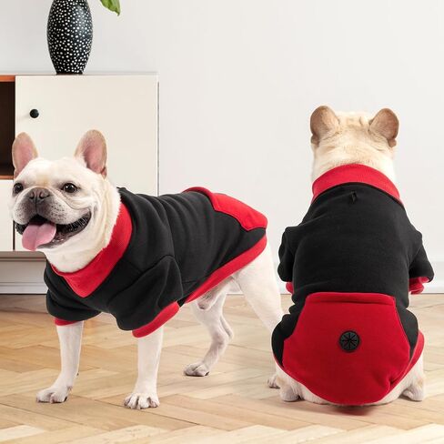 KOOLTAIL Dog Hoodie with Leash Hole & D-Ring, Thick Fleece-lined Winter Fall Warm Dog Clothes Cold Weather Coats, Soft Pet Sweater Sweatshirt for Small Medium Large Sized Dogs Puppy Boys Girls,Grey XL in Saudi Arabia