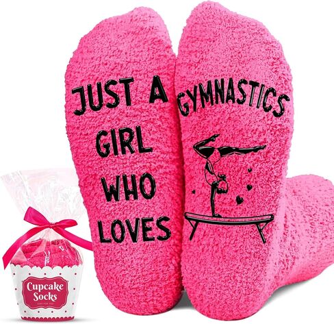 Gymnastics Gifts - Perfect Socks for Girls, Ideal For 7, 8, 9 Year Old Girl Gifts, Unique Stocking Stuffers for Teen Girls, Christmas Presents, Gymnastics Coach gifts, Warm and Soft Gymnastics Stuff in Saudi Arabia