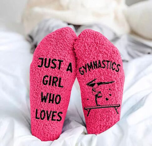 Gymnastics Gifts - Perfect Socks for Girls, Ideal For 7, 8, 9 Year Old Girl Gifts, Unique Stocking Stuffers for Teen Girls, Christmas Presents, Gymnastics Coach gifts, Warm and Soft Gymnastics Stuff in Saudi Arabia