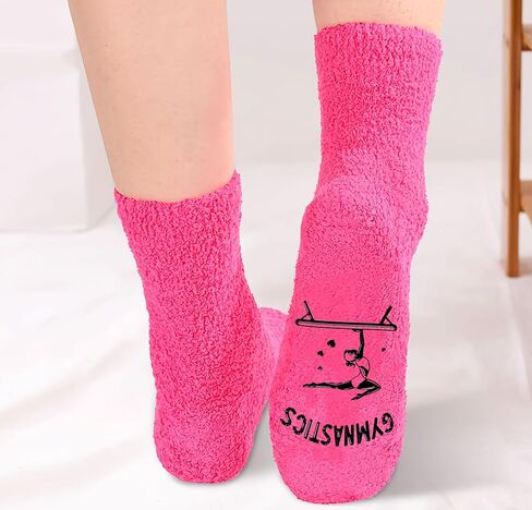 Gymnastics Gifts - Perfect Socks for Girls, Ideal For 7, 8, 9 Year Old Girl Gifts, Unique Stocking Stuffers for Teen Girls, Christmas Presents, Gymnastics Coach gifts, Warm and Soft Gymnastics Stuff in Saudi Arabia