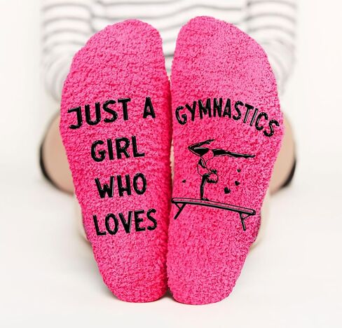 Gymnastics Gifts - Perfect Socks for Girls, Ideal For 7, 8, 9 Year Old Girl Gifts, Unique Stocking Stuffers for Teen Girls, Christmas Presents, Gymnastics Coach gifts, Warm and Soft Gymnastics Stuff in Saudi Arabia