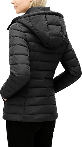 Women's Quilted Down Coat Waterproof Warm Thicken Flannel Lined with Detachable Hood Windproof Winter Puffer Jacket in Saudi Arabia
