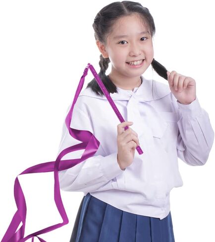 GSi Ribbon Rings for Kids – 6-Pack with Storage Bag and 12 Flowing Ribbons Each Dance Ribbons, Classroom Movement, Gymnastics, Party Favors in Saudi Arabia