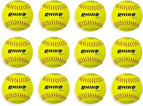 Champion Sports 11 "Cover Cover Cover Calls - Poly Core - ضغط متوسطة - NFHS المعتمدة - طبقات مرفوعة - صفراء بصرية - حزمة 12 in Saudi Arabia