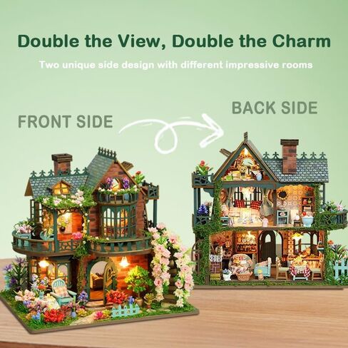 DIY Miniature Dollhouse Kit ، Mini House Making Kit with Furnitures ، Tiny House Kit للبناء للبالغين ، هدية Hobby Craft ليوم الآباء ، غابات المغامرة in Kuwait