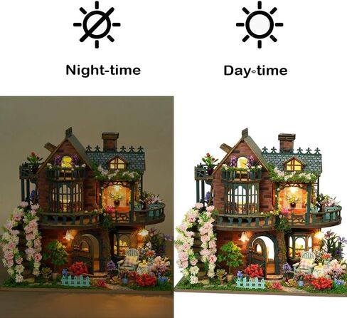 DIY Miniature Dollhouse Kit ، Mini House Making Kit with Furnitures ، Tiny House Kit للبناء للبالغين ، هدية Hobby Craft ليوم الآباء ، غابات المغامرة in Kuwait