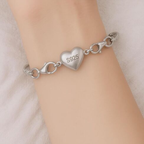 925 Sterling Silver Necklace Chain Extender with Heart Magnetic Clasp Helper Strong Classe Bracelet for Women (Gold 2pcs) in Kuwait