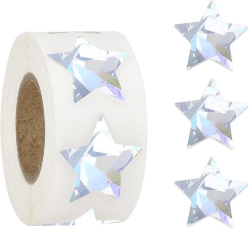 ملصقات Gold Star for Kids مكافأة ، 500 ٪ 1 "ملصقات Glitter Foil Star للأظرف اللامعة اللمسات الديمقراطية اللمساتية ذاتية اللمسات in Kuwait