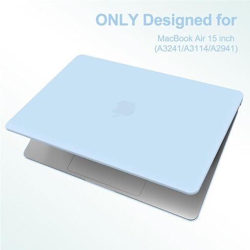 G JGOO Compatible with MacBook Air 15 inch Case M4 2025 2024 2023 M4 A3241 M3 A3114 M2 A2941, 100% Match Official Color, Matte Plactic Hard Case + Keyboard Cover + Screen Protector, Starlight Clear in Kuwait