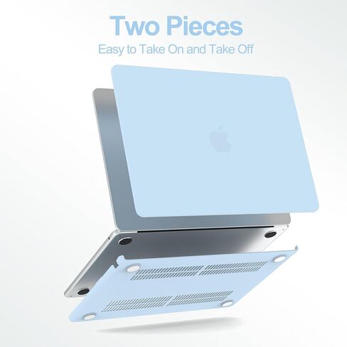 G JGOO Compatible with MacBook Air 15 inch Case M4 2025 2024 2023 M4 A3241 M3 A3114 M2 A2941, 100% Match Official Color, Matte Plactic Hard Case + Keyboard Cover + Screen Protector, Starlight Clear in Kuwait