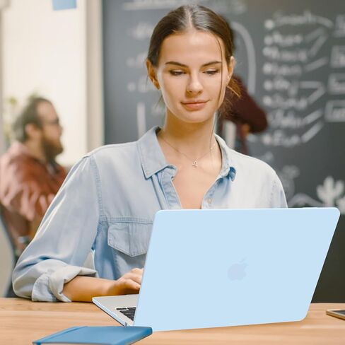 G JGOO Compatible with MacBook Air 15 inch Case M4 2025 2024 2023 M4 A3241 M3 A3114 M2 A2941, 100% Match Official Color, Matte Plactic Hard Case + Keyboard Cover + Screen Protector, Starlight Clear in Kuwait