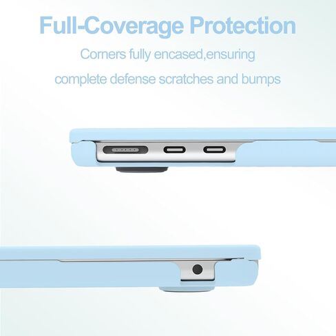 G JGOO Compatible with MacBook Air 15 inch Case M4 2025 2024 2023 M4 A3241 M3 A3114 M2 A2941, 100% Match Official Color, Matte Plactic Hard Case + Keyboard Cover + Screen Protector, Starlight Clear in Kuwait