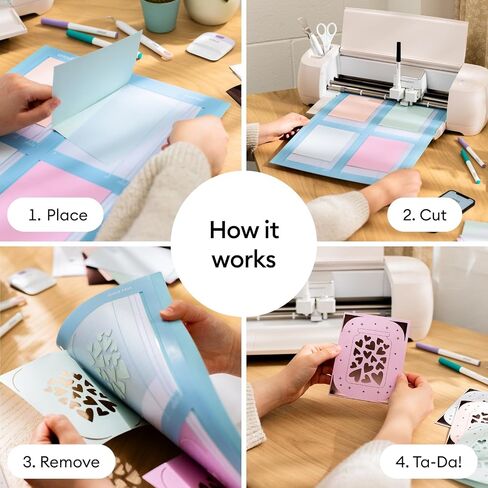 Cricut Ultimate All-in-One Materials and Accessories Bundle - 150+ Piece Beginner Sampler Material Kit Explore Air and Maker Machines - Vinyl, HTV, Card Making Packs, Pens & Sticker Paper in Saudi Arabia