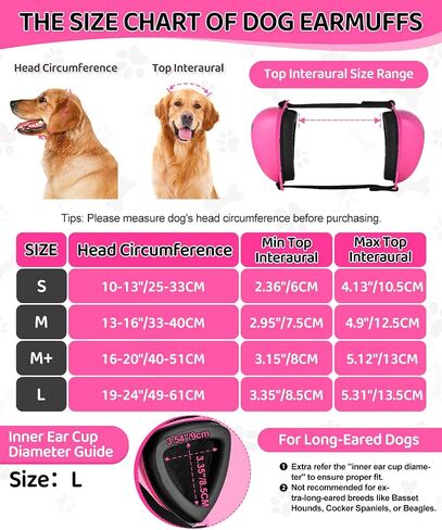 ZOHAN DG02 Upgraded Dog Ear Muffs Noise Protection - Soft Gel Ear Protection for Dogs with No Plastic Headband, Dog Headphones Noise Cancelling, Fast Snap Lock for Fireworks, Thunder (Gel Black,S) in Kuwait