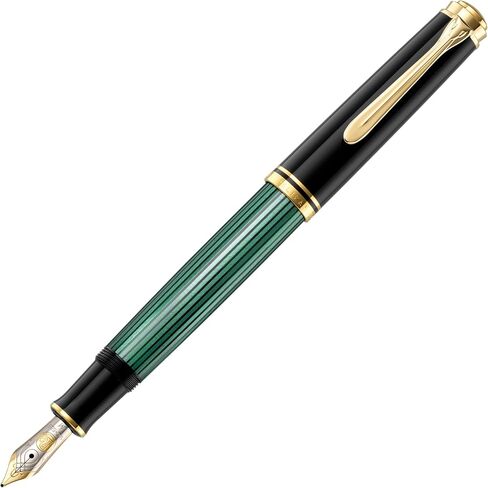 Pelikan Souverän M200 Fountain Pen, Medium Nib, Green Marble, 1 Each (994103) in Saudi Arabia