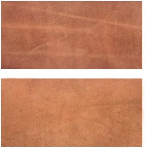 Genuine Cowhide Leather Pieces, Natural Mixed Colors, Decorative Hair-On Hide Squares 24 x 12 inch (Pack of 2) (Brown) in Kuwait