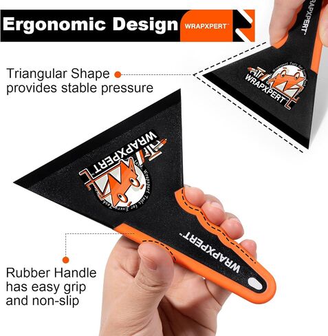Wrapxpert Window Tint Squeegee Triange Squeegee Corner Card Long Window Film Scriper Edge Tool for Window Tinting ، Wrap Vinyl ، PPF ، 2 Pack in Kuwait