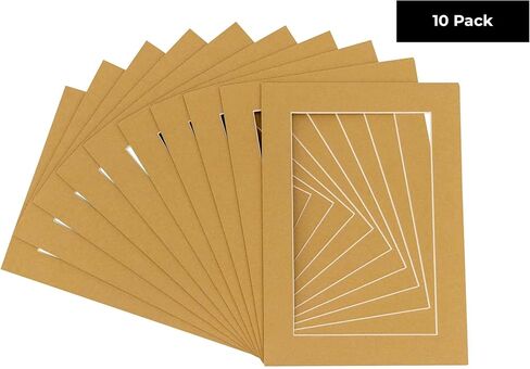 8x12 MAT لـ 11x14 الإطار - مجموعة أدوات عرض خالية من حمض Precut Mat Board مع لوحة احتياط in Kuwait