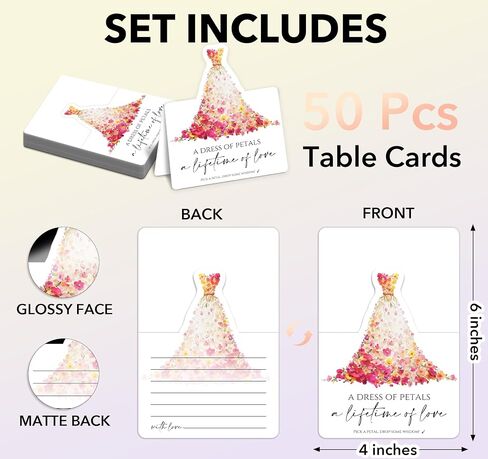 50pcs 3d Christmas Wedding Table Corper - نصيحة ورغبات لـ MR و MRS ، ملاحظات رسالة ضيف فارغة مع موقف ، بطاقات الرغبات الرومانسية لديكور طاولة الزفاف (الأجراس والزهور) in Kuwait