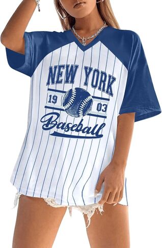 Baseball Graphic Shirts for Women Baseball Fan T-Shirts Baseball Team Tee Game Day Outfits Casual Tops in Saudi Arabia