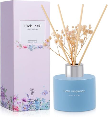 L'Odeur Vill 3 PCSK Reed Diffuser ، 4.06 أوقية (120 مل) اللافندر/الكتان/الفانيليا ، ناشر العطرية المعطرة مع 12 عصي الناشر الأسود ، معطر الهواء لحمام غرفة نوم المنزل in Kuwait