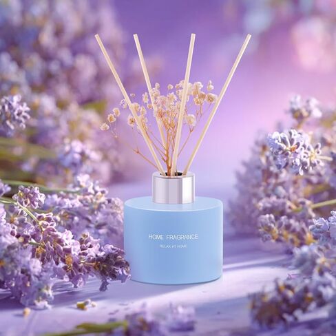 L'Odeur Vill 3 PCSK Reed Diffuser ، 4.06 أوقية (120 مل) اللافندر/الكتان/الفانيليا ، ناشر العطرية المعطرة مع 12 عصي الناشر الأسود ، معطر الهواء لحمام غرفة نوم المنزل in Kuwait