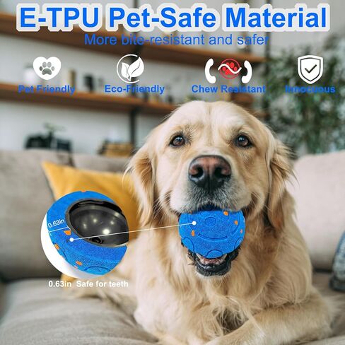 كرات الكلاب ، ألعاب الكلاب التنس E-TPU للمضغات العدوانية ، كرة جلب لعبة ماء للكلاب الكبيرة المتوسطة الصغيرة والجرو (الأصفر) in Kuwait