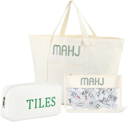 3 PCS أكياس البلاط Mahjong فارغة مع سحاب ، مجموعة حقيبة Mahjong الأمريكية المطرزة ، قماش حمل ، حقيبة PVC ، حقيبة نايلون ، إكسسوارات للنساء عاشق هدية (حالة فقط) (الأزرق) (الأزرق) (الأزرق) in Kuwait