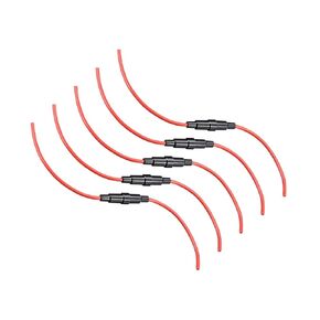 uxcell Inline Screw Type Fuse Holder 16 Gauge AWG 5Pcs for 5mm x 20mm Tube Fuse
