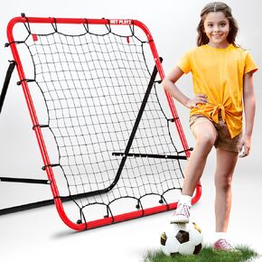 Soccer Rebounder Rebound Net, Kick-Back 3.3X3.3FT | Football Training Gifts, Aids & Equipment for Kids Teens & All Ages, Portable, 6 Adjustable Angles