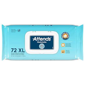 Attends Adult Wipe or Washcloth 8 x 12.5" WCCP1000, 12 Pack 864 Wipes