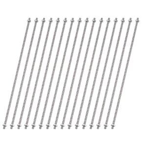 uxcell 8 Pack 8/32 Inch M4 Threaded Rods Studs with Hex Nuts, 8 Pcs M4 Stainless Steel Fully Threads Studs Rods, 16 Pcs Fully Threaded Hex Nuts for DIY Beaded Garden Stakes (10 Inch)