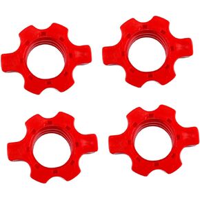 Toddmomy 4 Pcs hand bell Barbell - Lock Collar Screw Barbell Collars Clips dumbbell rod nut Dumbbell Bar Nut gym bar clip 1 inch barbell clamps Dumbell nut non-slip