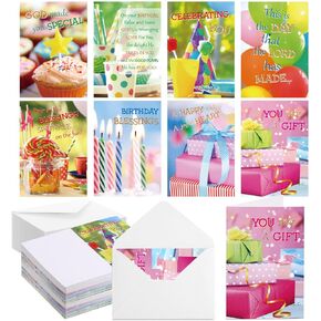 Zhanmai 80 Pack 4 x 6 Inch Religious Christian Birthday Cards Bulk with Scripture Assorted Bible Verse Designs Christian Blessings Birthday Cards with Envelopes (Classic Style)