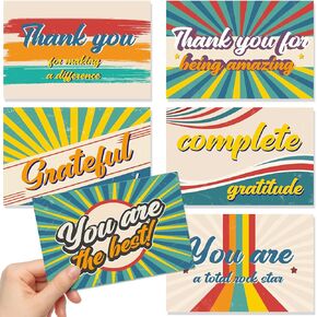 Outus 60 Pieces Large Appreciation Postcard Colorful Kudos Thank You Card You Are Awesome Greeting Card Thank You for Making a Difference Card for Student, Appreciation Craft Present, 4 x 6 Inch
