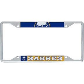 Desert Cactus Buffalo Sabres Team NHL National Hockey League Metal License Plate Frame for Front or Back of Car Officially Licensed (Up Close)