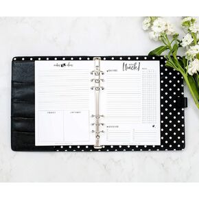 A5 Keeping Track Pages for Color Crush, Filofax, Habit Tracker, 6 Month Supply, Whimsy (Planner Not Included)