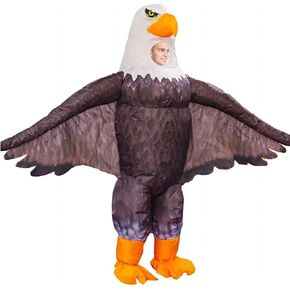 Rysotowy Inflatable Eagle Mascot Costume for Adult Blow up Eagle Costume Funny Halloween Cosplay Costume Outfit