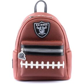Loungefly NFL: حقيبة ظهر تحمل شعار Las Vegas Raiders Pigskin in Saudi Arabia