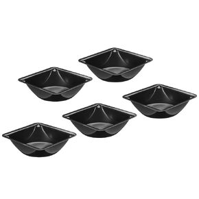 PATIKIL Square Weigh Boats, 10 Pack Plastic Medium Scale Trays Powder Dispenser for Weighing Mixing, Black