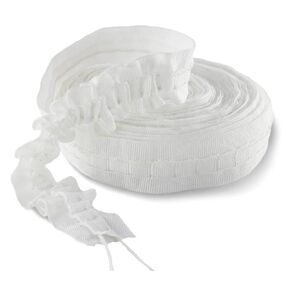 MJMP Curtain Pleating Tape 10 Yards White British Style, Perfect for Making Home Decor Projects.(10 Yards 1 Inch)
